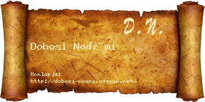 Dobosi Noémi névjegykártya